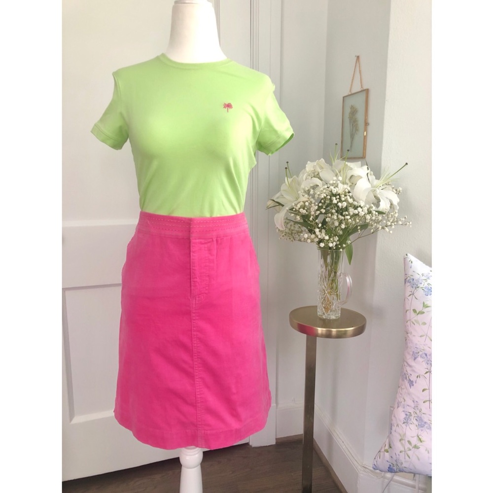 Lily Pulitzer Pink Corderoy Stretch Skirt!
